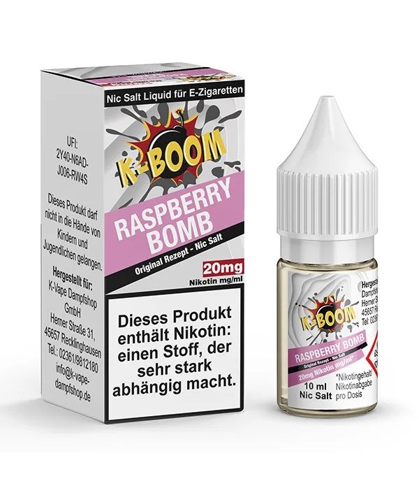 Liquid Raspberry Bomb - K-Boom Nikotinsalz